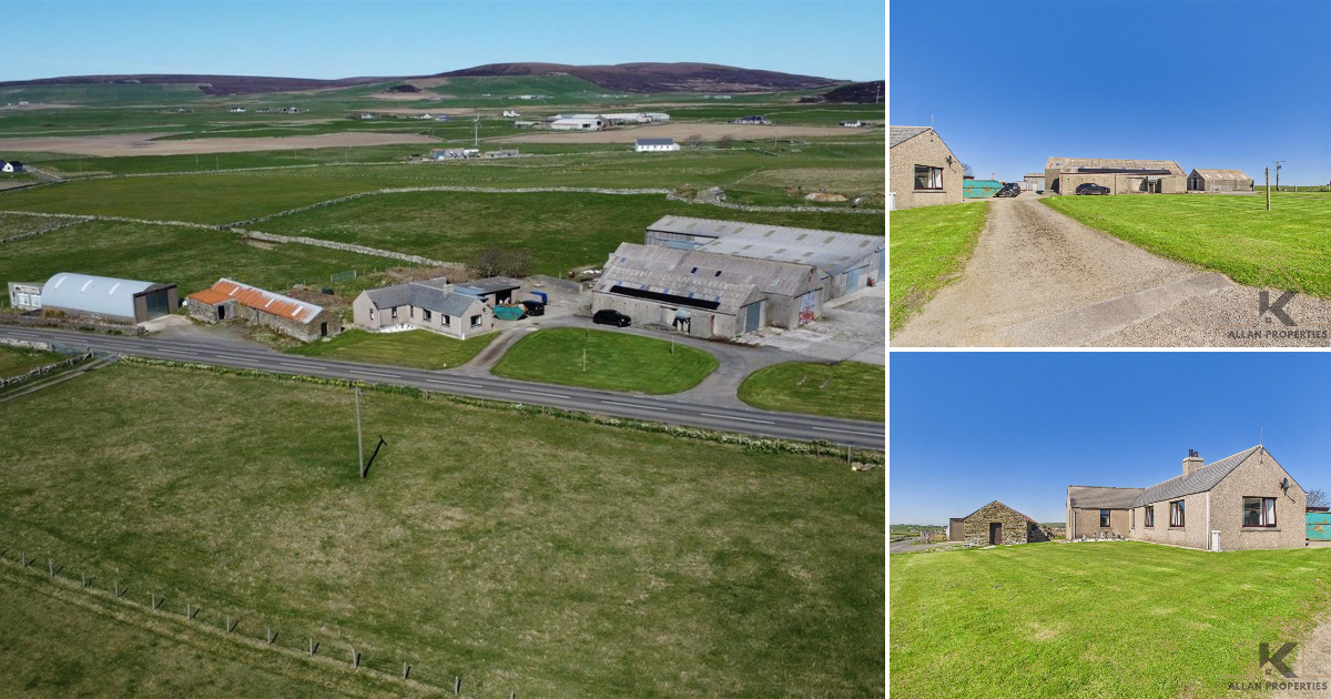 3 bed bungalow for sale in Appiehouse Farm, Approx 70 acres, Harray ...